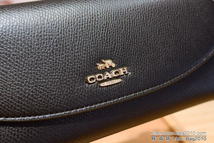 COACH蔻馳 F52689 女士信封錢包 簡單優雅 卡位/零錢位齊全 時尚按扣  Chz1330